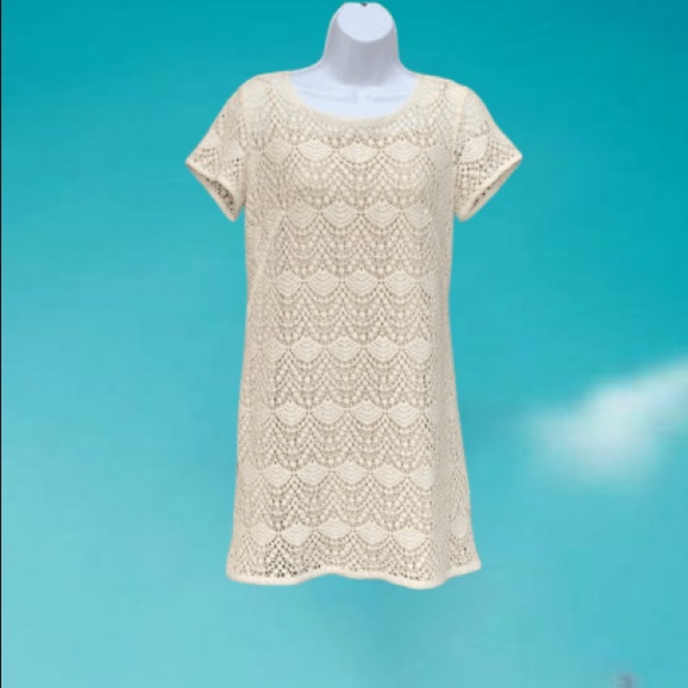 Beautiful Cream Lace Dress with built in slip